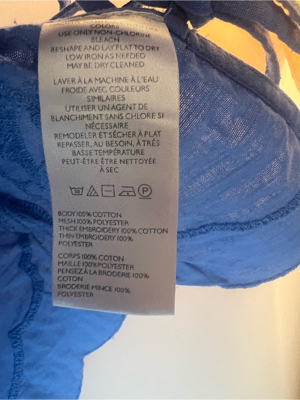 Free People Blue Embroidered Tie-Side Camisole - Picture 4 of 8